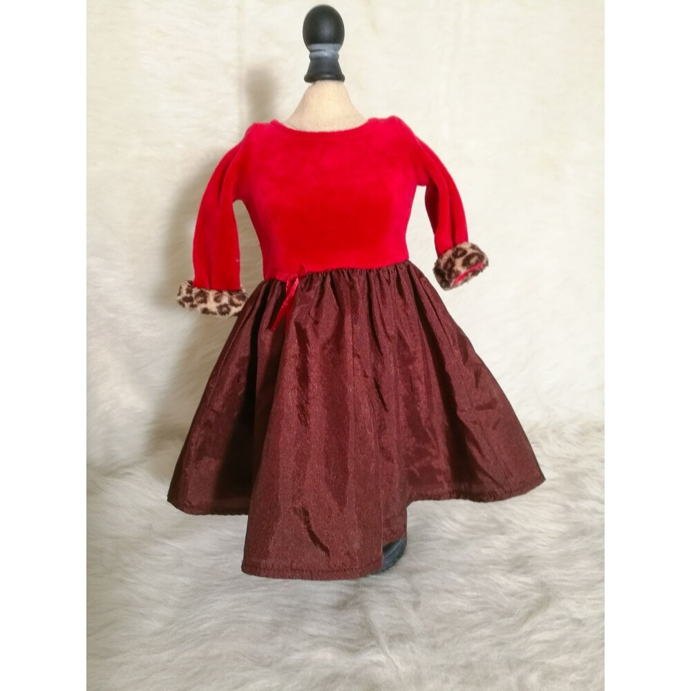 Retired American Girl Doll 2005 Chocolate Cherry Holiday Dress